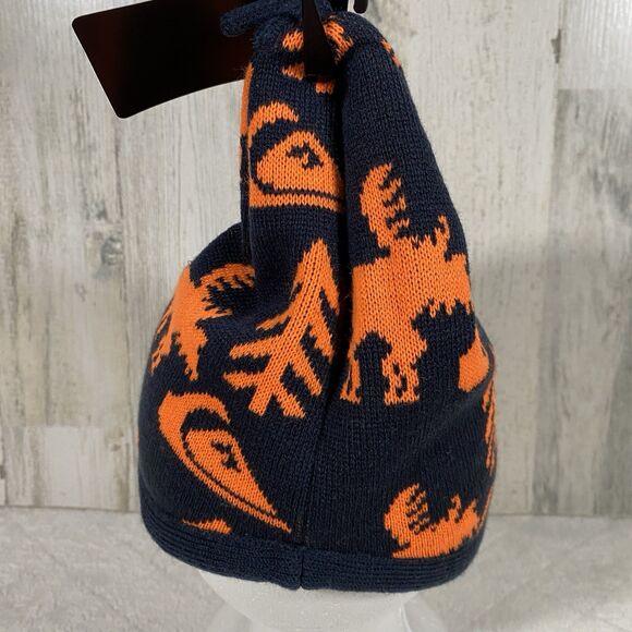 Quiksilver Cookie Moose Caribou Youth Kids Toboggan Beanie Hat Sherpa Lined NWT - Picture 4 of 6
